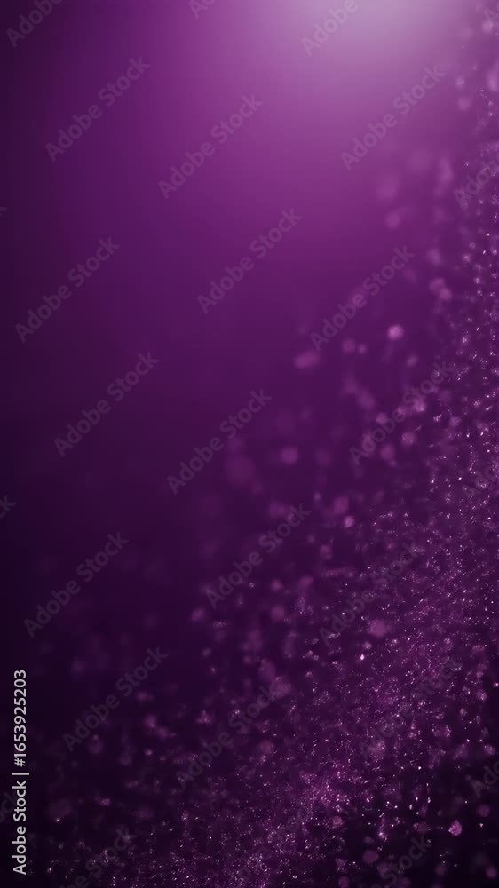 Poster abstract purple particle bokeh background video with gentle light effect