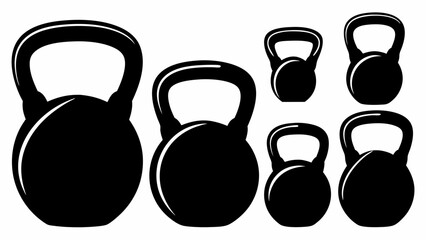 Collection of Kettlebell Vectors - Gym and Workout Gear