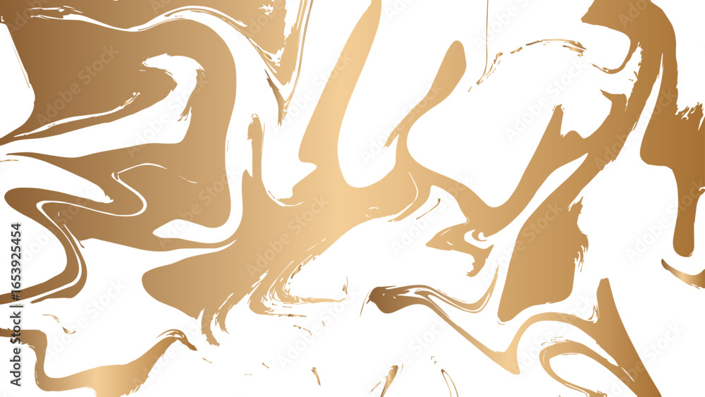 Poster abstract golden marble texture with fluid swirls and smooth gradient highlight. flowing liquid metal