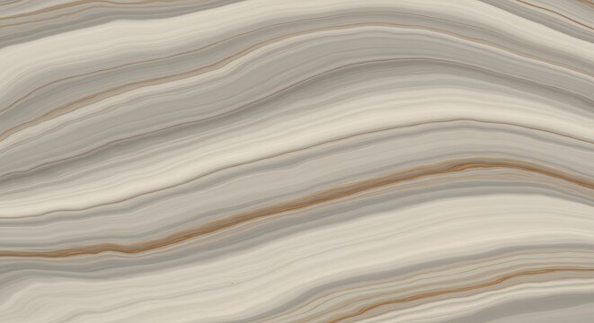 Abstract beige and brown banded agate stone texture with wavy lines and natural pattern