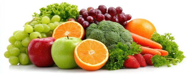 Assortment of fresh fruits and vegetables