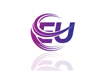 EU Circular Swirl Logo – Modern Gradient Symbol for Business, Corporate & Creative Branding Identity Design