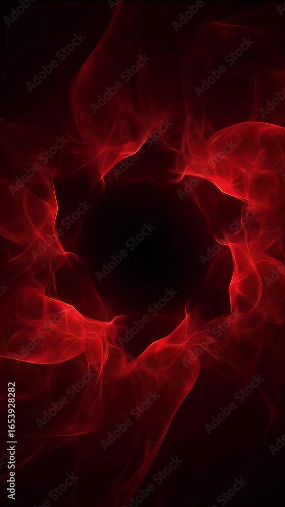 Poster abstract red energy swirl fractal plasma vortex animation background