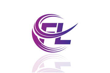 FL Circular Swirl Logo – Modern Gradient Symbol for Business, Corporate & Creative Branding Identity Design