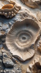 Obraz premium Fossil Rock Imprint - Mobile Wallpaper showcasing ancient textures, preserved natural patterns, and timeless stone details in ultra-clear resolution for a unique and historical phone background