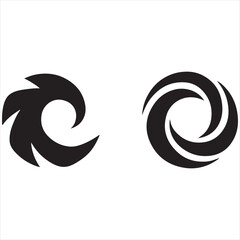 "Geometric Abstract Logo &ndash; Modern Minimalist Symbol, Black Vector Icon"