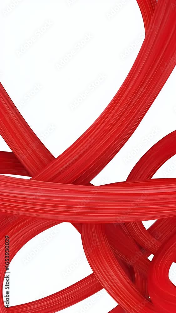 Aufkleber abstract red twisted stripes lines flowing background smooth modern design