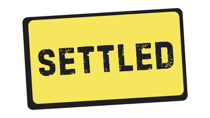 Vector Text Illustration For Settled.