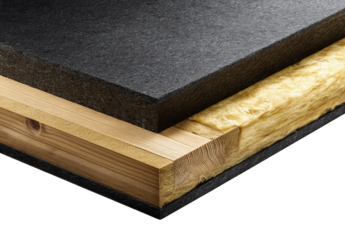 Close-up of layered building insulation