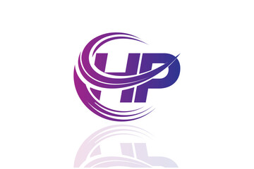 HP Circular Swirl Logo – Modern Gradient Symbol for Business, Corporate & Creative Branding Identity Design