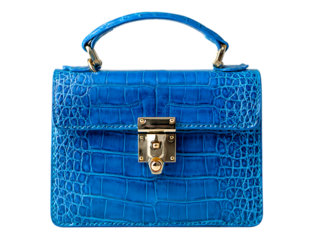 blue handbag