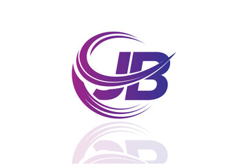 JB Circular Swirl Logo – Modern Gradient Symbol for Business, Corporate & Creative Branding Identity Design