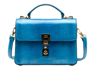 blue handbag