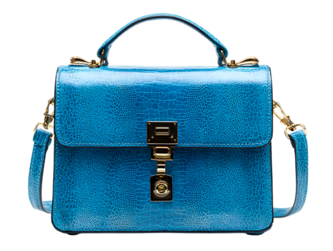 blue handbag