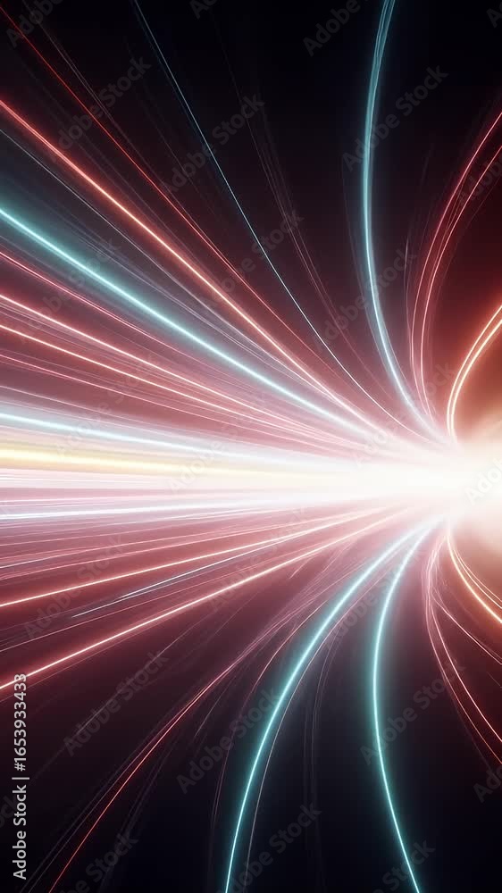 Aufkleber abstract tunnel of bright lights creating streaks of color and motion