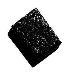Black and white textured cube illustration for graphic design projects and visual art concepts design work