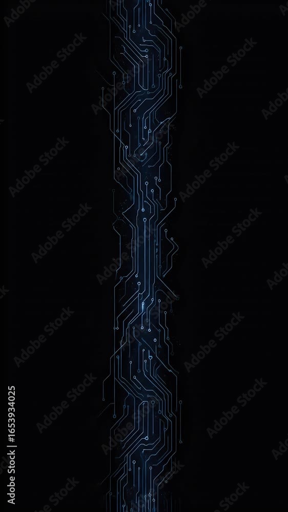 Poster abstract vertical circuit board data stream digital technology background