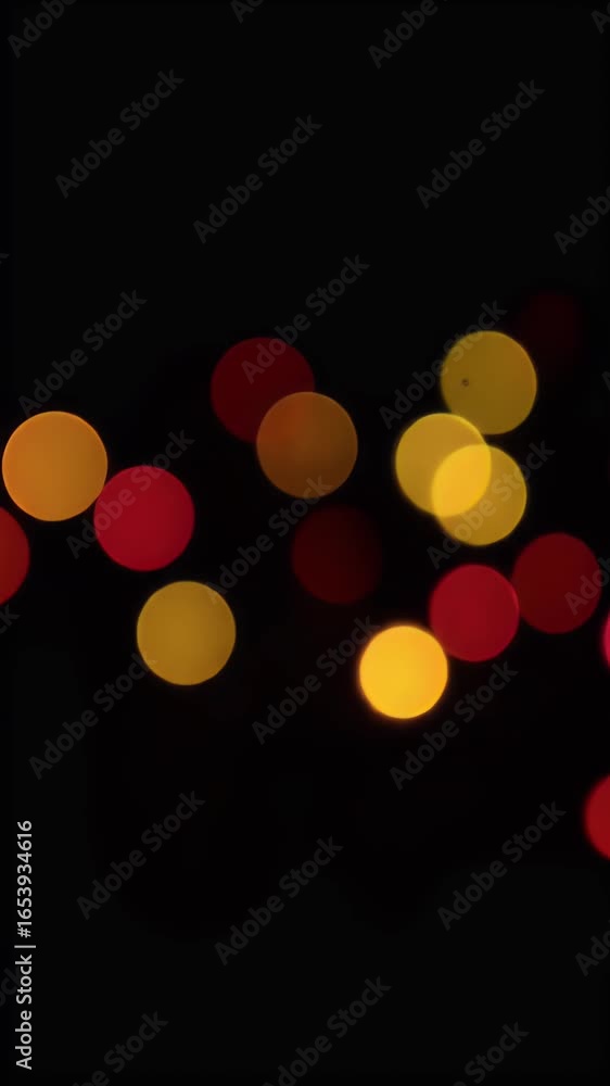 Poster abstract warm colored bokeh lights background with soft glow and out of focus circles
