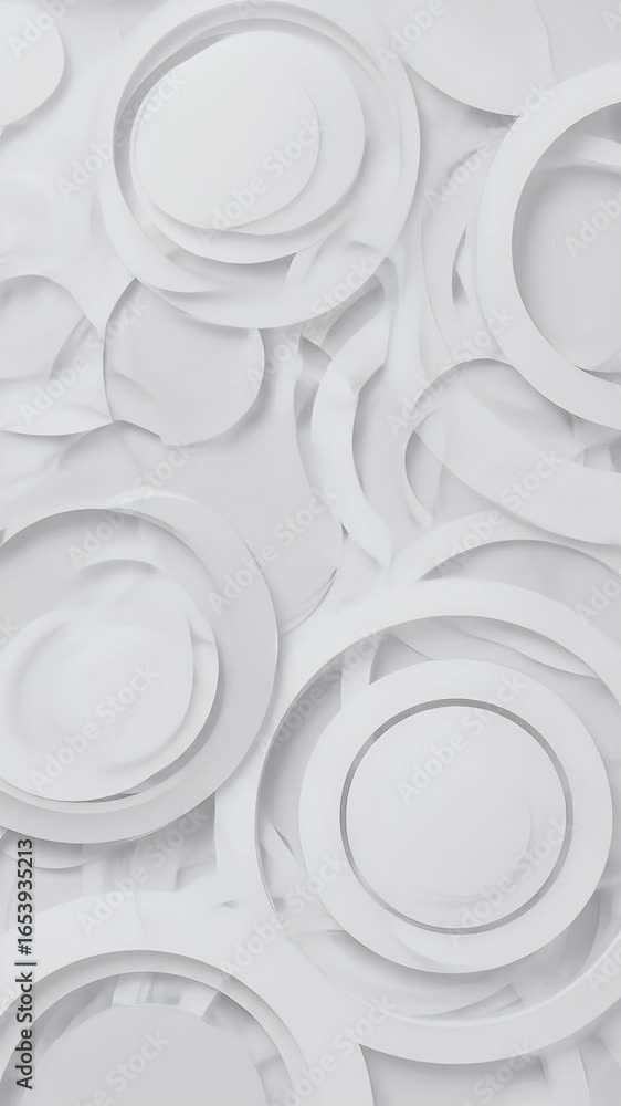 Poster abstract white circles background 3d geometric pattern design