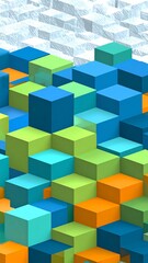 Fototapeta premium Abstract 3D cube pattern