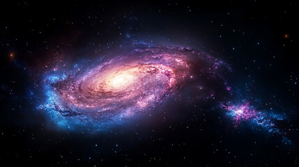 Obraz premium Majestic Spiral Galaxy in the Vast Universe