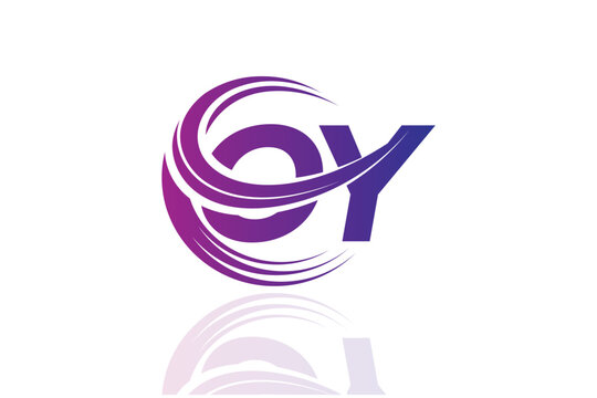 OY Circular Swirl Logo &ndash; Modern Gradient Symbol for Business, Corporate & Creative Branding Identity Design