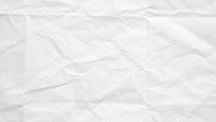 White folded and wrinkled paper texture background