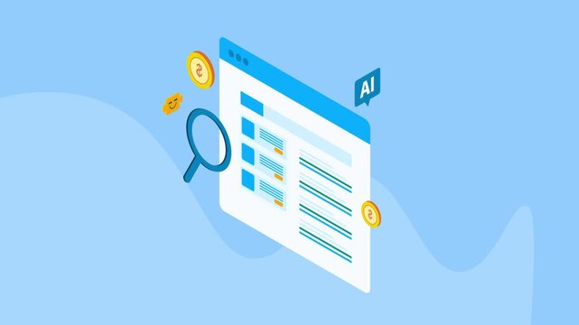 AI driven search algorithm display SEO marketing and PPC advertising results on screen.