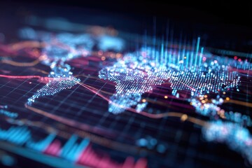 Global data visualization on a digital display