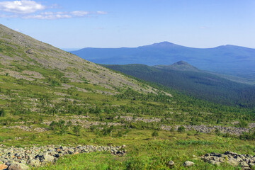 Mountain landscape in the North Urals