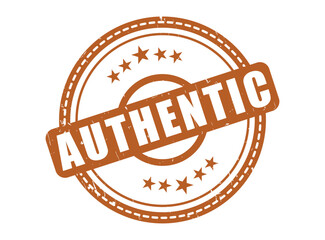 Obraz premium AUTHENTIC Rubber Stamp Seal with a Star Border