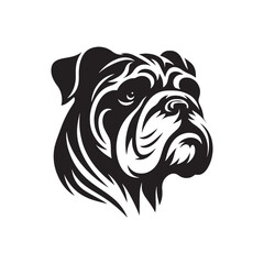 Bulldog Dog Vector Silhouette – Iconic Sturdy Canine Outline Artwork, Perfect for Pet Lovers, Breed Illustrations, Logos, Prints, Home Decor, Graphic Design, and Creative Projects
