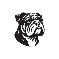 Bulldog Dog Vector Silhouette – Iconic Sturdy Canine Outline Artwork, Perfect for Pet Lovers, Breed Illustrations, Logos, Prints, Home Decor, Graphic Design, and Creative Projects
