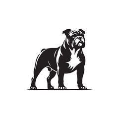 Bulldog Dog Vector Silhouette – Iconic Sturdy Canine Outline Artwork, Perfect for Pet Lovers, Breed Illustrations, Logos, Prints, Home Decor, Graphic Design, and Creative Projects
