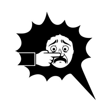 Black and White Bullying Icon: Negative Speech Bubble
A simple yet powerful vector icon representing verbal bullying, harassment, and the negative impact of words