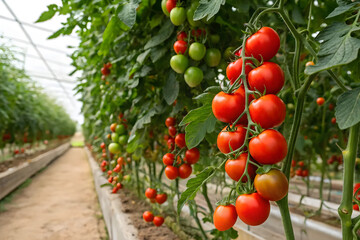 cherry tomatoes on a tree