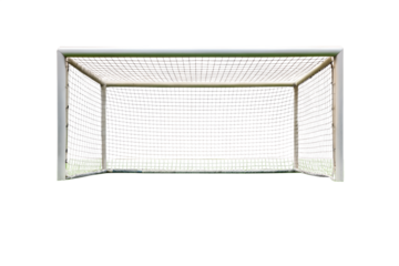 Soccer goal with net isolated on transparent background for sport concept and design element around 110 characters