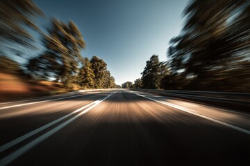 Highway vista with motion blur