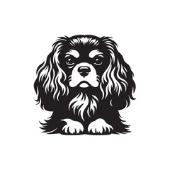 Cavalier King Charles Spaniel Vector Silhouette – Elegant Toy Breed Outline, Perfect for Dog Lovers, Pet Art, Logos, Prints, Graphic Design, Illustrations, Home Decor, and Creative Projects
