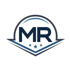 MR Letter Vector Illustration, Modern Typography Design, Creative Monogram, Alphabet Logo Symbo