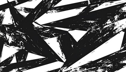 Abstract black and white brushstrokes