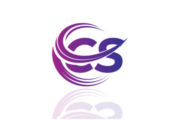 CS Circular Swirl Logo – Modern Gradient Symbol for Business, Corporate & Creative Branding Identity Design