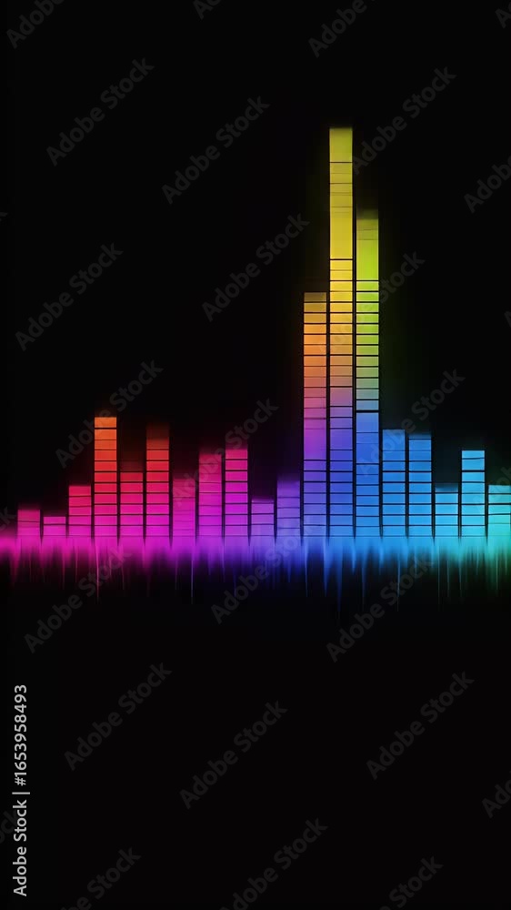 Poster colorful audio spectrum beat visualizer graphic equalizer abstract display