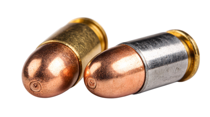 bullets on white background