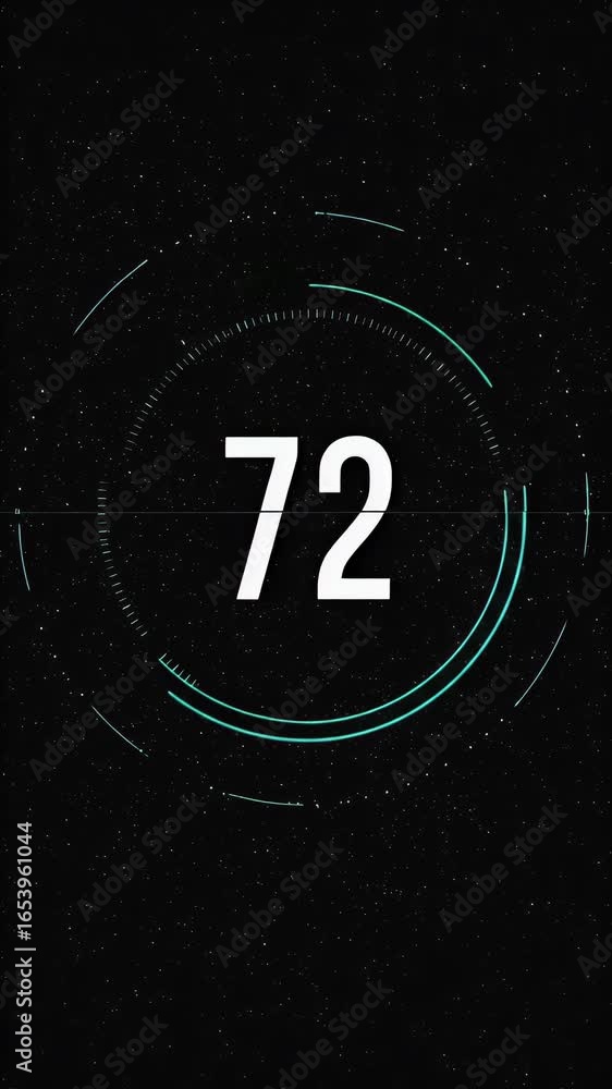 Aufkleber countdown timer number sixty graphic animation sixty seven progress ring digital background