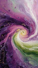Abstract swirl painting with vibrant colors