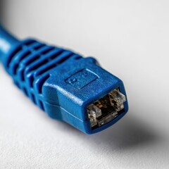 Close-up of blue electrical connector