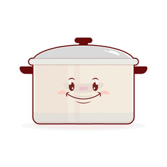 pot kitchen smile face cartoon cute