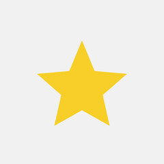 Obraz premium A simple yellow star on a light gray background.