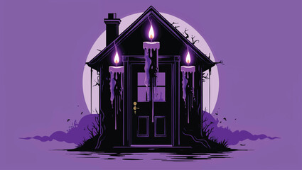 Mystical Floating Candles: Magical Ritual with a Spooky Doorway